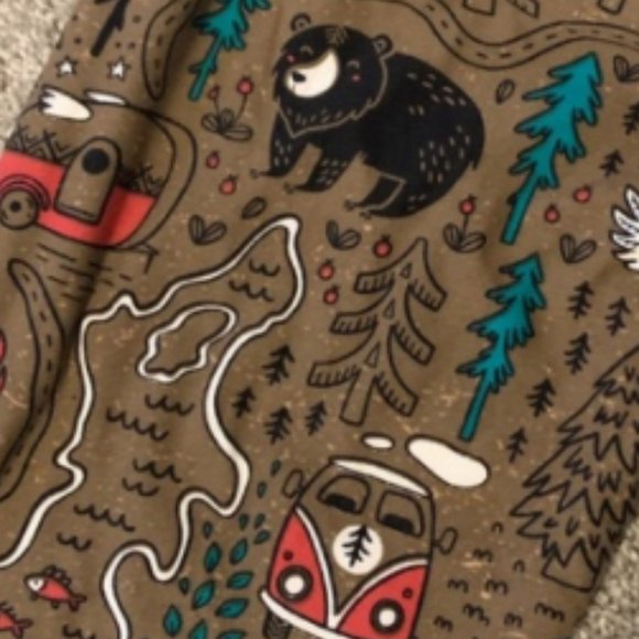 NWOT Ultra Soft Camper's Trail Print Leggings Sz.S - Picture 5 of 6